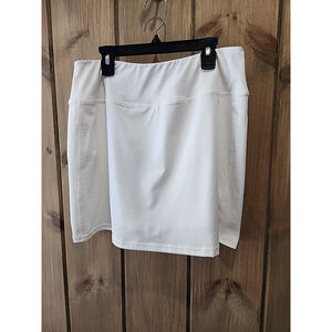 Jack Smith Tennis Golf Skort Women’s Large White Knit Skirt With Shorts Lining